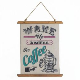 Accent Plus Linen Wall Art - Wake Up Smell the Coffee