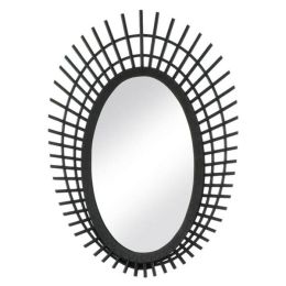 Nikki Chu Riki Black Bamboo Mirror - 24 inches