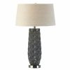 Nikki Chu Porcelain Prism Table Lamp with Linen Shade