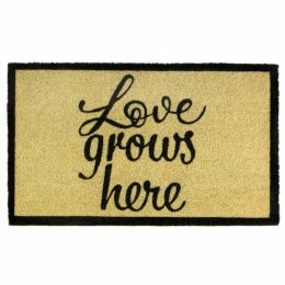 Nikki Chu Love Grows Here Coir Door Mat