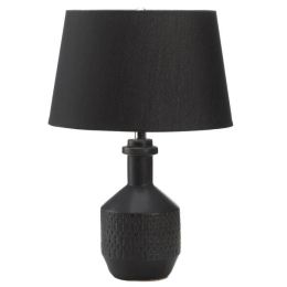 Nikki Chu Lamp with Geometric Detailing - Black