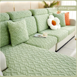 Stretch Slipcover And Fleece Slipcover Cover (Option: Matcha green-Extra Large XL)