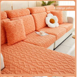 Stretch Slipcover And Fleece Slipcover Cover (Option: Orangeyellow-Extra Large XL)